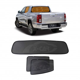 Window Sun Shades for Mitsubishi Triton MV Double Cab 2024-Onwards Car UV Protection Windscreen Blind Mesh