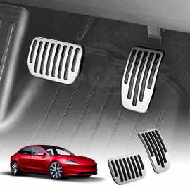Tesla Model 3 Highland Performance Foot Pedals Pads Cover Aluminum Anti-Slip Accelerator Brake Accessories 2023-Onwards 