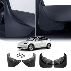 Tesla Model Y 2022-2025 Mud Flaps Splash Guards Mudguard Fender Front and Rear Set of 4