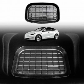 Tesla Model Y 2022-2025 Carbon Fiber Style Heavy Duty Toolbox Luggage Tray Cargo Mat