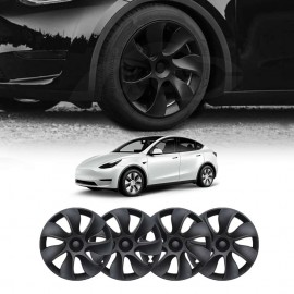 Tesla Model Y 2022- 2025 Wheel Protector Cover Caps 19 Inch Rim Hubcap Hub Cap Matt Black (Set of 4)