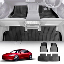 Tesla Model 3 Highland 2023-Onwards Heavy Duty 3D All Weather Car Mats Floor Liners Complete Set