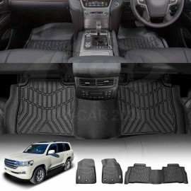 3D Customized Heavy Duty All Weather Car Mat Floor Liner Full Set Carpet for Toyota LandCruiser 200 LC200 Series 2007-2021