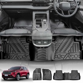3D Floor Mats for GWM Haval H6/H6 GT 2021-Onwards Heavy Duty All Weather Car Mats Carpet Liner Set