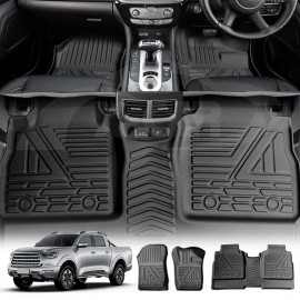 3D Floor Mats for GWM Cannon Ultra/Lux/Vanta/XSR/Cannon-X 2021-Onwards Heavy Duty All Weather Car Mats Carpet Liner Set