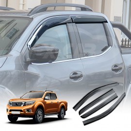 Weathershields for Nissan Navara D23 NP300 2015-2025 Car Weather Shields Wind Deflectors Window Sun Visor 4-Piece Set
