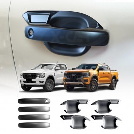 Door Handles Bowl Inserts Cover for Ford NEXT-GEN Ranger MY22 2022-2025 Matt Black protector