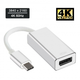 USB 3.1 Type C USB-C Thunderbolt 3 Male to DisplayPort DP Female 4K Video Adapter Cable for Macbook/Surface book 2