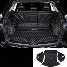 Mazda CX-5 CX5 2017-2025 Premium PU Leather Custom Made Waterproof Boot Liner Cargo Mat Cover Back Seat Protector Kick Mats