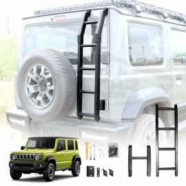 Rear Ladder for Suzuki Jimny XL 5-Door 2023-Onwards Protective Frame Tailgate Step Climbing Rack Exterior Accessories Aluminum Alloy Black