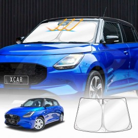 WindScreen Sun Shade for Suzuki Swift 4th Gen 2024-2025 Blocks UV Rays Foldable Custom Wind Screen Sun Visor Protector