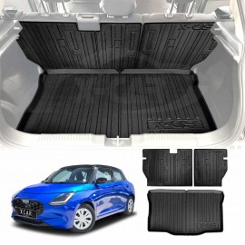 Boot Liner Back Seat Protector for Suzuki Swift 4th Gen 2024-2025 All Weather Heavy Duty Cargo Car Trunk Kick Mats