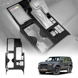 Gear Shift Frame Trim for Toyota Prado 250 Series 2024-2025 Carbon Fiber Style Center Console Cover Protector