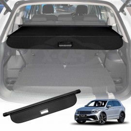 Retractable Cargo Cover for Volkswagen VW Tiguan Allspace 2016-2024 Rear Rack Partition Shelter Canvas Trunk Luggage Security Shield Shade