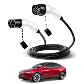 Type 2 to Type 2 EV Charger for Tesla Model Y Juniper 2025-Onwards 5 Meter 7kw Charging Cable