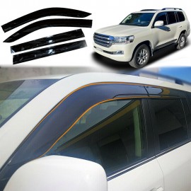 Weathershields for Toyota Landcruiser 200 Series 2007-2021 Car Weather Shields Wind Deflectors Window Sun Visor 4-Piece Set