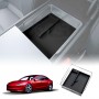 Tesla Model 3 Highland 2023-Onwards Premium Centre Console Mid Organizer Tray Storage Box Drawer Container with Black Silicone Mat