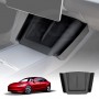 Black Silicone Anti-Slip Mat with Side Storage For Tesla Model 3 Highland 2023-Onwards Center Console Wireless Charger Protective Pad