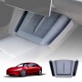 Grey Silicone Anti-Slip Mat with Side Storage For Tesla Model 3 Highland 2023-Onwards Center Console Wireless Charger Protective Pad