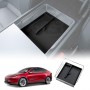 Centre Console Mid Organizer Tray for Tesla Model Y Juniper 2025-Onwards Premium Storage Box Drawer Container with Black Silicone Mat
