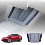 Grey Silicone Anti-Slip Mat with Side Storage For Tesla Model Y Juniper 2025-Onwards Center Console Wireless Charger Protective Pad