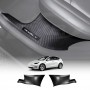 Tesla Model Y 2022-2025 Carbon Fiber Style Rear Door Sill Plate Protector Car Threshold Scuff Trim Covers Guards