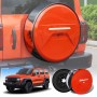Spare Wheel Cover with Fake Tyre for GWM Tank 300 Tank300 2023-Onwards Stainless Steel Hoop Protective Tire Case Exterior Accessories Orange