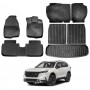Floor Mats Boot Liner Set for Honda CRV CR-V 7-Seat 2023-Onwards All Weather Heavy Duty Cargo Kick Mats Back Seat Protector Cover