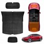 Interior Boot Liners Set for Tesla Model Y Juniper 2025-Onwards All Weather Front Toolbox Cargo Car Trunk Mats Cover Luggage Tray