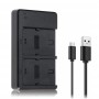 USB Dual Charger for Sony Camera NP-FW50 Battery