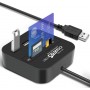 USB Smart Card Reader Adapter with 3 USB Hub Compatible IC/ID EMV TF MMC CAC SIM ATM