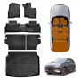 3D Floor Mats Boot Liner Set for Chery Tiggo 4 Pro 2024-Onwards All Weather Heavy Duty Cargo Kick Mats Back Seat Protector Cover