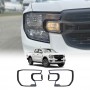 Headlight Trim for Ford Ranger Next-Gen XLS/XL 2022-2025 Matt Black Front Lamp Head Light Frame Cover Guard
