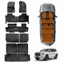 Floor Mats Boot Liner Set for GWM Tank 500 Tank500 2024-Onwards All Weather Heavy Duty Cargo Kick Mats Back Seat Protector Cover