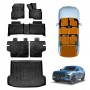 Floor Mats Boot Liner Set for Jaecoo J7 Series 2024-Onwards All Weather Heavy Duty Car Trunk Cargo Kick Mats Back Seat Protector Cover