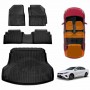 3D Floor Mats Boot Liner Set for Kia Cerato Sedan 2018-2024 All Weather Heavy Duty Cargo Car Trunk Luggage Tray