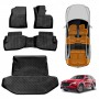 Front Rear Floor Mats Boot Liner for Mazda CX-8 CX8 2018-2024 Heavy Duty Customized Cargo Trunk Floor Liners Full Set Carpet
