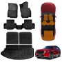 Front Rear Floor Mats Boot Liner for Mazda CX-80 CX80 2024-Onwards All Weather Heavy Duty Cargo Car Trunk Luggage Tray