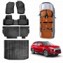 Floor Mats Boot Liner Set for Mitsubishi ASX 2010-2025 All Weather Heavy Duty Cargo Kick Mats Back Seat Protector Cover