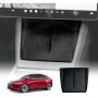 Black Silicone Anti-Slip Mat For Tesla Model Y Juniper 2025-Onwards Center Console Wireless Charger Protective Pad