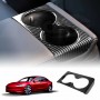 Center Consoles Cup Holder Panel Trim Decor Cover Protector for Tesla Model 3 Highland 2023-Onwards Carbon Fibre Style