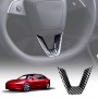 Car Steering Wheel Cover Trim forTesla Model 3 Highland 2023-Onwards Car Interior Protection Accessories Carbon Fibre Style