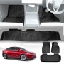 3D Floor Mats for Tesla Model Y Juniper 2025-Onwards All Weather Heavy Duty Cargo Car Trunk Luggage Tray