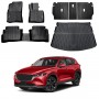 Floor Mats Boot Liner Set for Mazda CX5 CX-5 2022-2025 All Weather Heavy Duty Cargo Kick Mats Back Seat Protector Cover