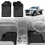 3D Floor Mats for Ford Next-Gen Ranger Single Cab 2022-Onwards Heavy Duty All Weather Car Mats Carpet Liner Set