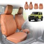 Front Seat Covers for Suzuki Jimny 3-Door 2018-Onwards Khaki Premium Vintage PU Leather Interior Accessories