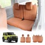Rear Seat Covers for Suzuki Jimny 3-Door 2018-Onwards Khaki Premium Vintage PU Leather Interior Accessories