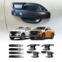Keyless Smart Door Handles Bowl Inserts Cover for Ford NEXT-GEN Ranger MY22 2022-2025 Matt Black protector