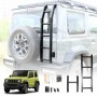 Rear Ladder for Suzuki Jimny 3-Door 2018-Onwards Protective Frame Tailgate Step Climbing Rack Exterior Accessories Aluminum Alloy Black