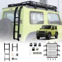 Roof Rack Rear Ladder for Suzuki Jimny 3-Door 2018-Onwards Tailgate Step Climbing Multi-Functional Expansion Platform Aluminum Alloy